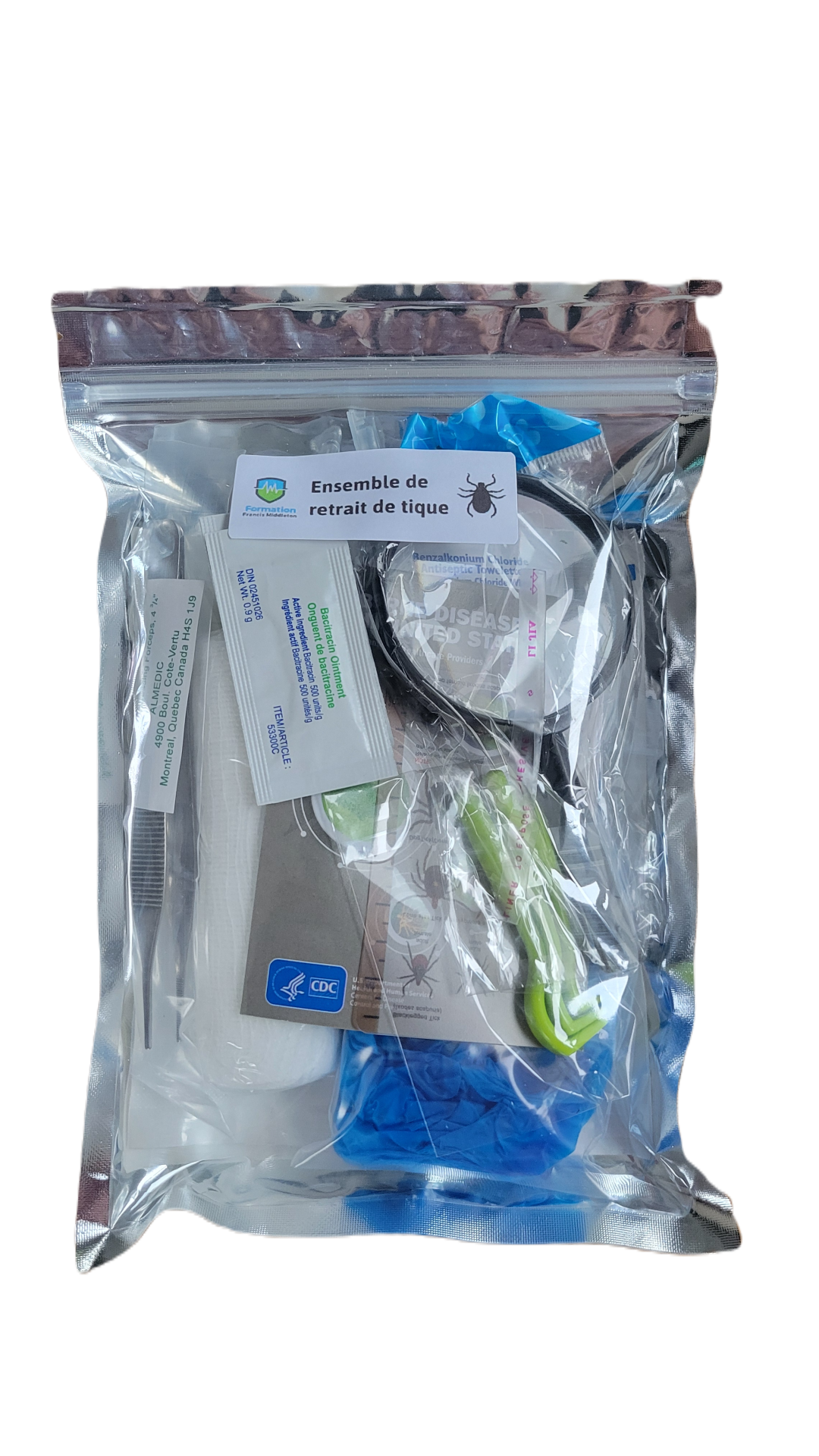 Ensemble de retrait de tique